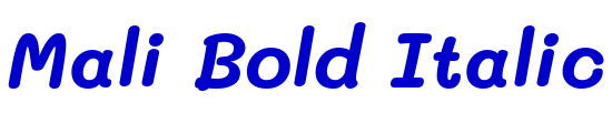 Mali Bold Italic font